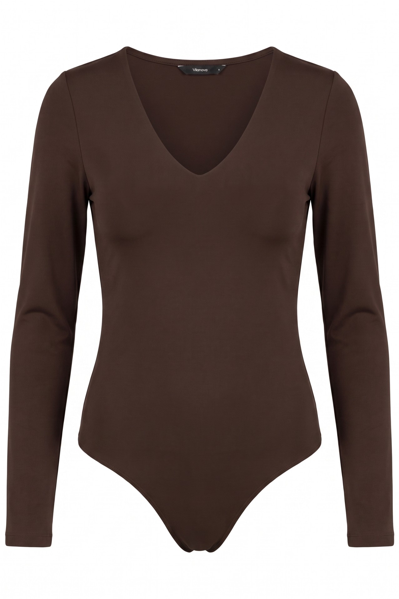 Slim Brown Long Sleeve Top