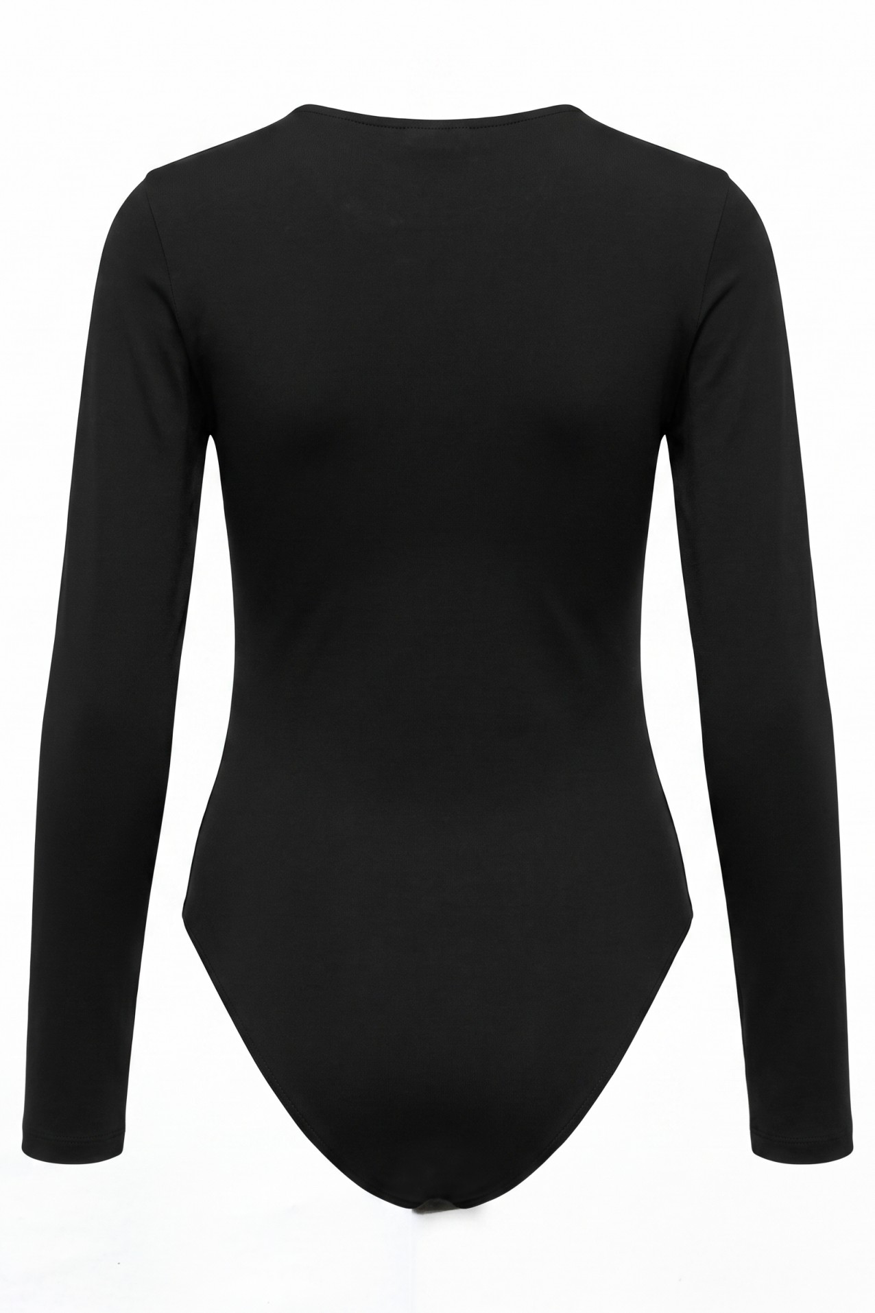 Black V-Neck Slim Bodysuit