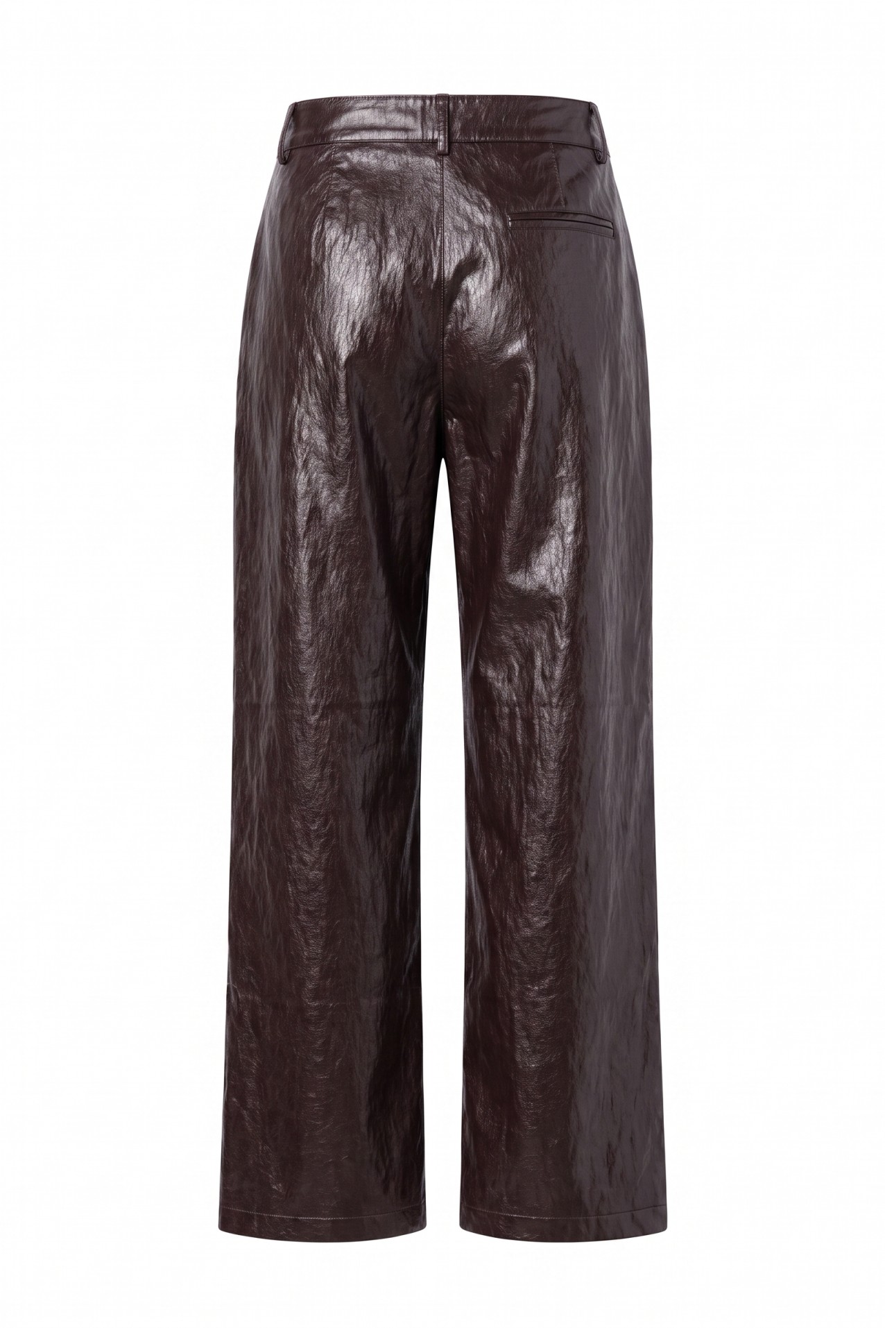 Shiny Dark Brown Palazzo Pants