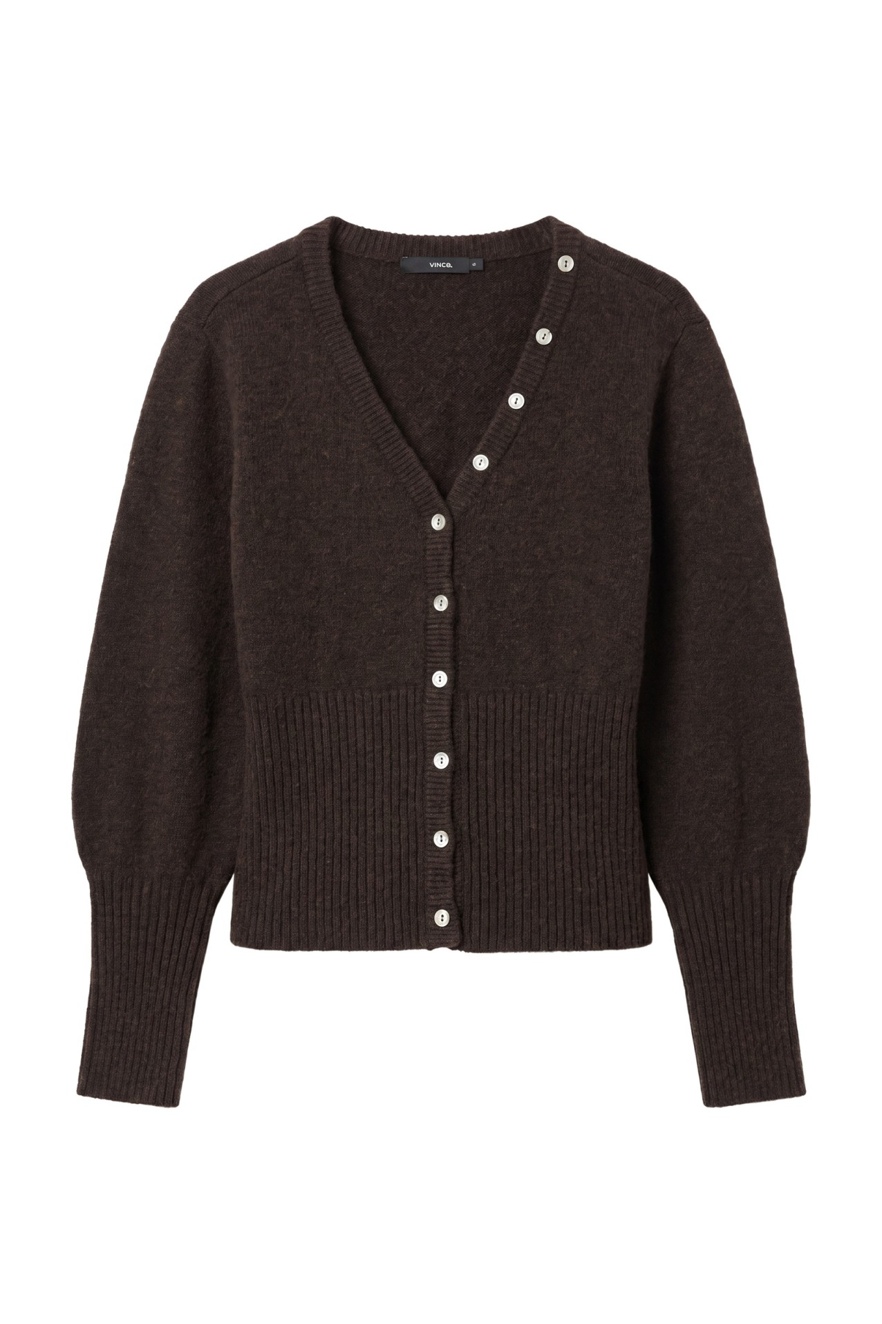 Brown V-Neck Knit Cardigan