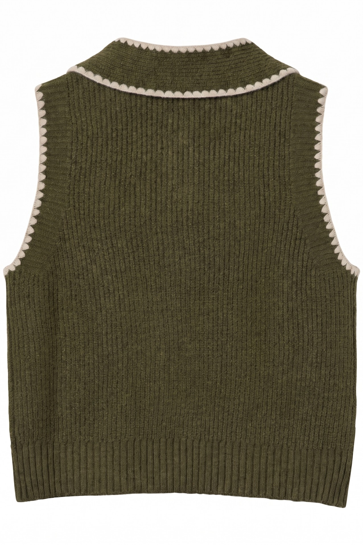 Olive Green Knitted Vest
