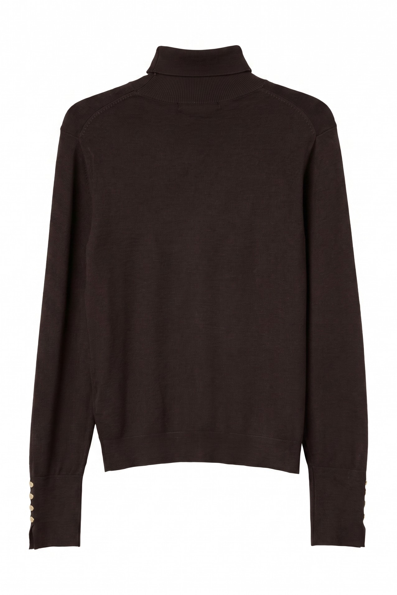 Dark Brown Slim Knit Sweater