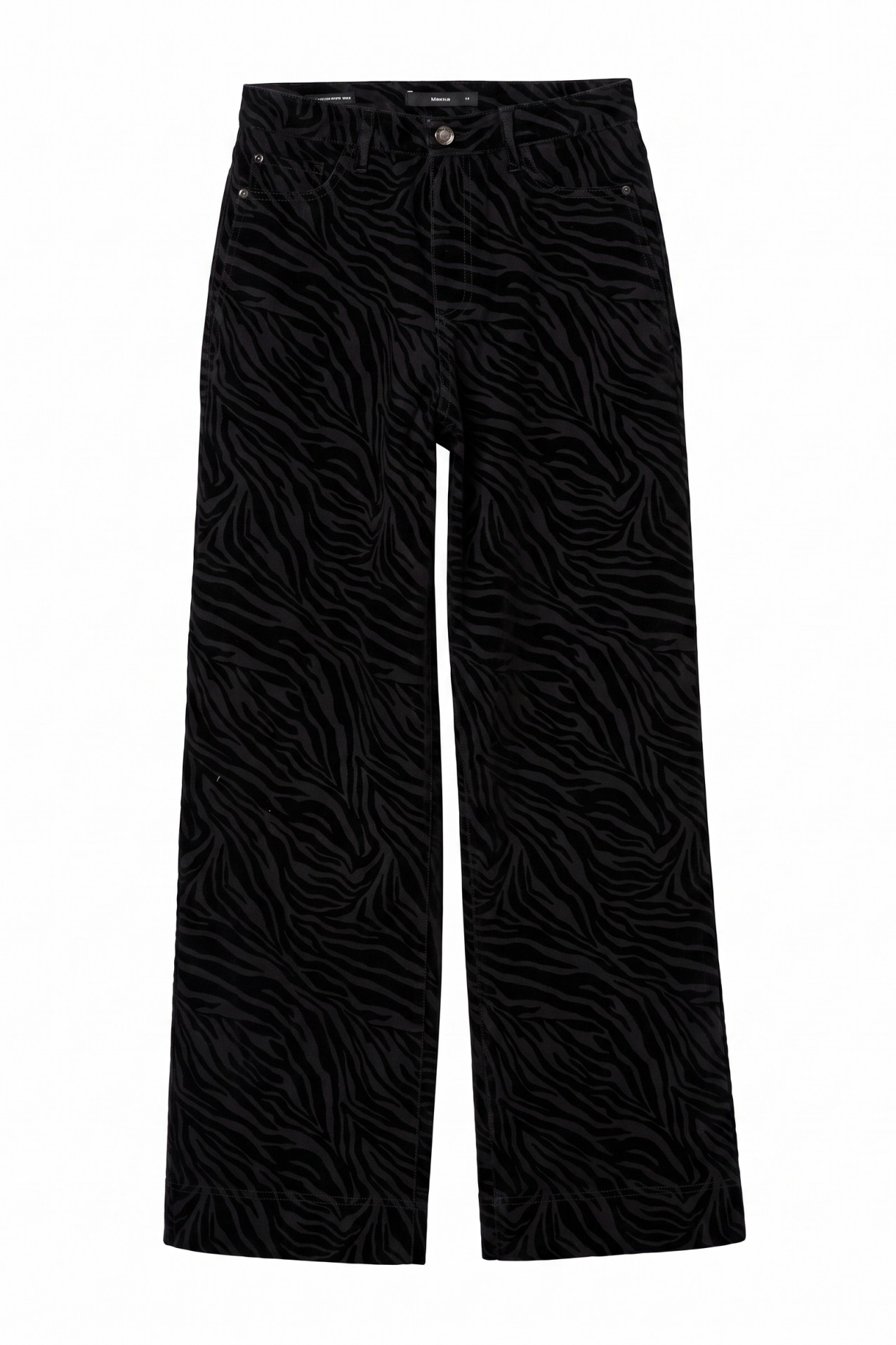 Black Straight Wide Trousers