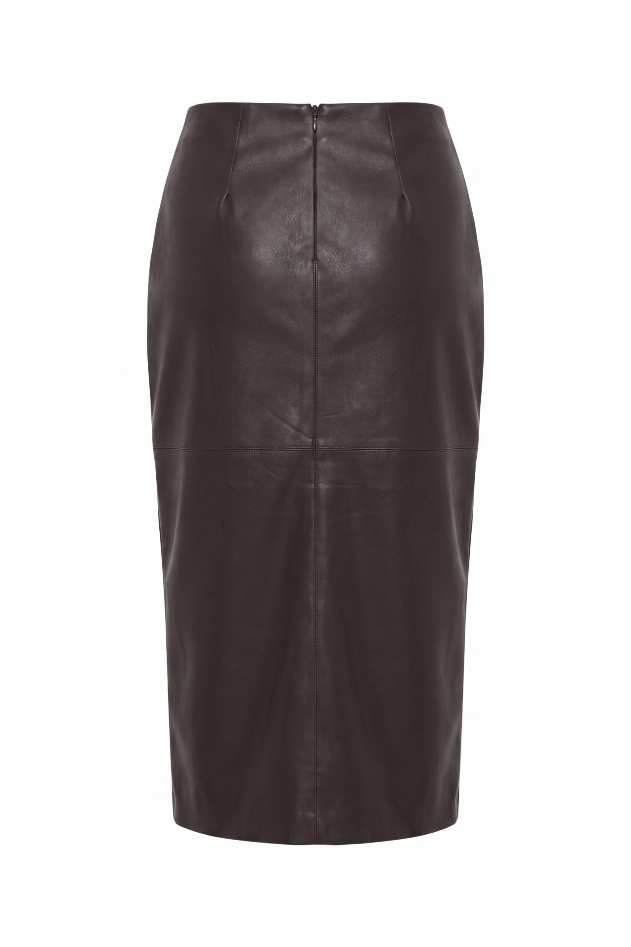 Brown Wrap Midi Skirt