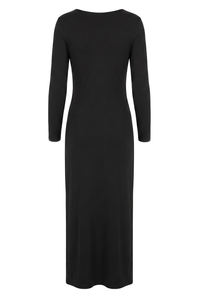 Black Draped Midi Dress Black Draped Midi Dress