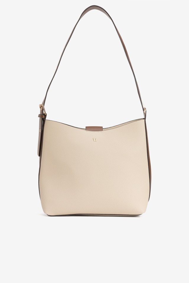 Beige Minimal Shoulder Bag