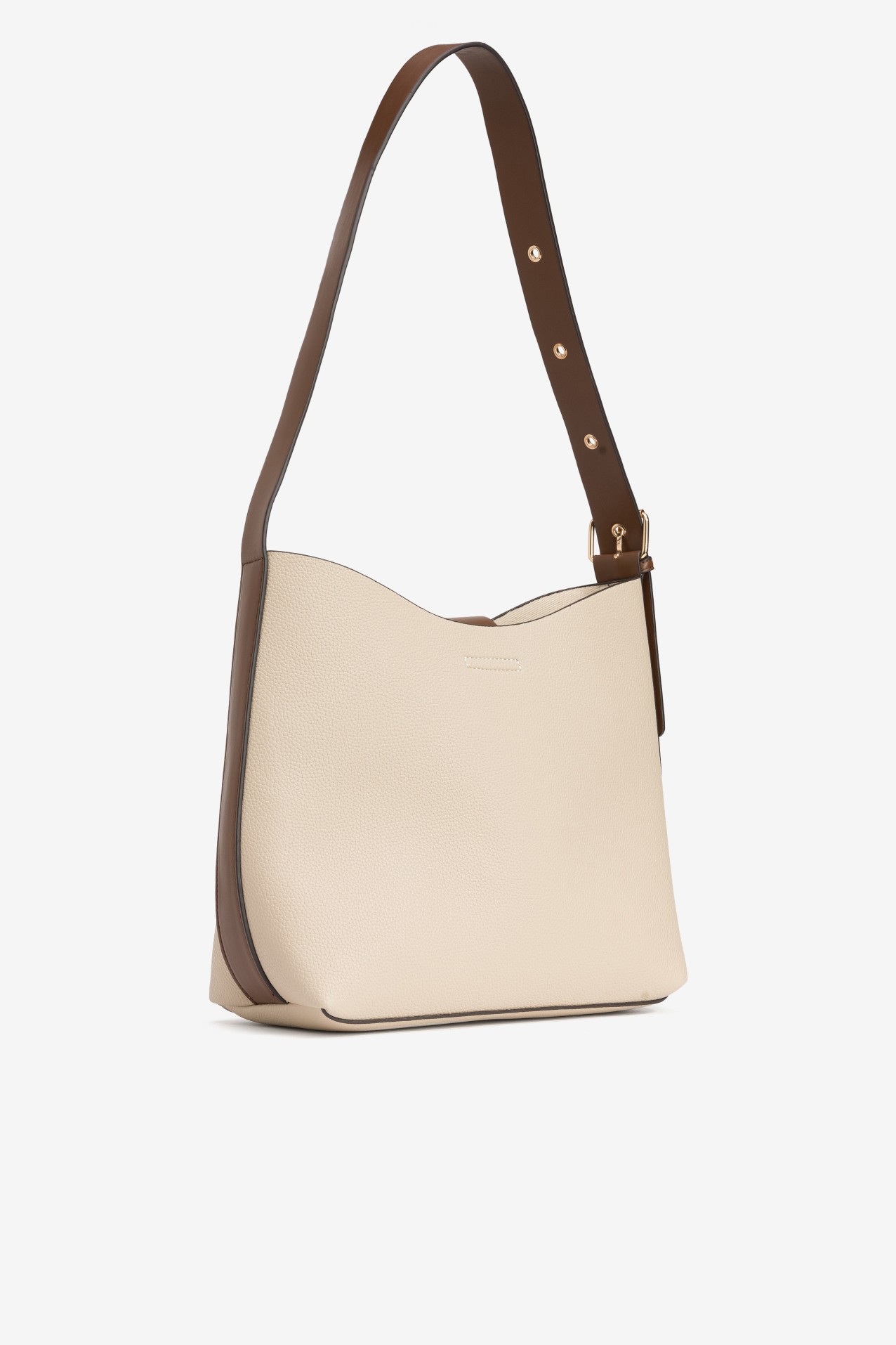 Beige Minimal Shoulder Bag