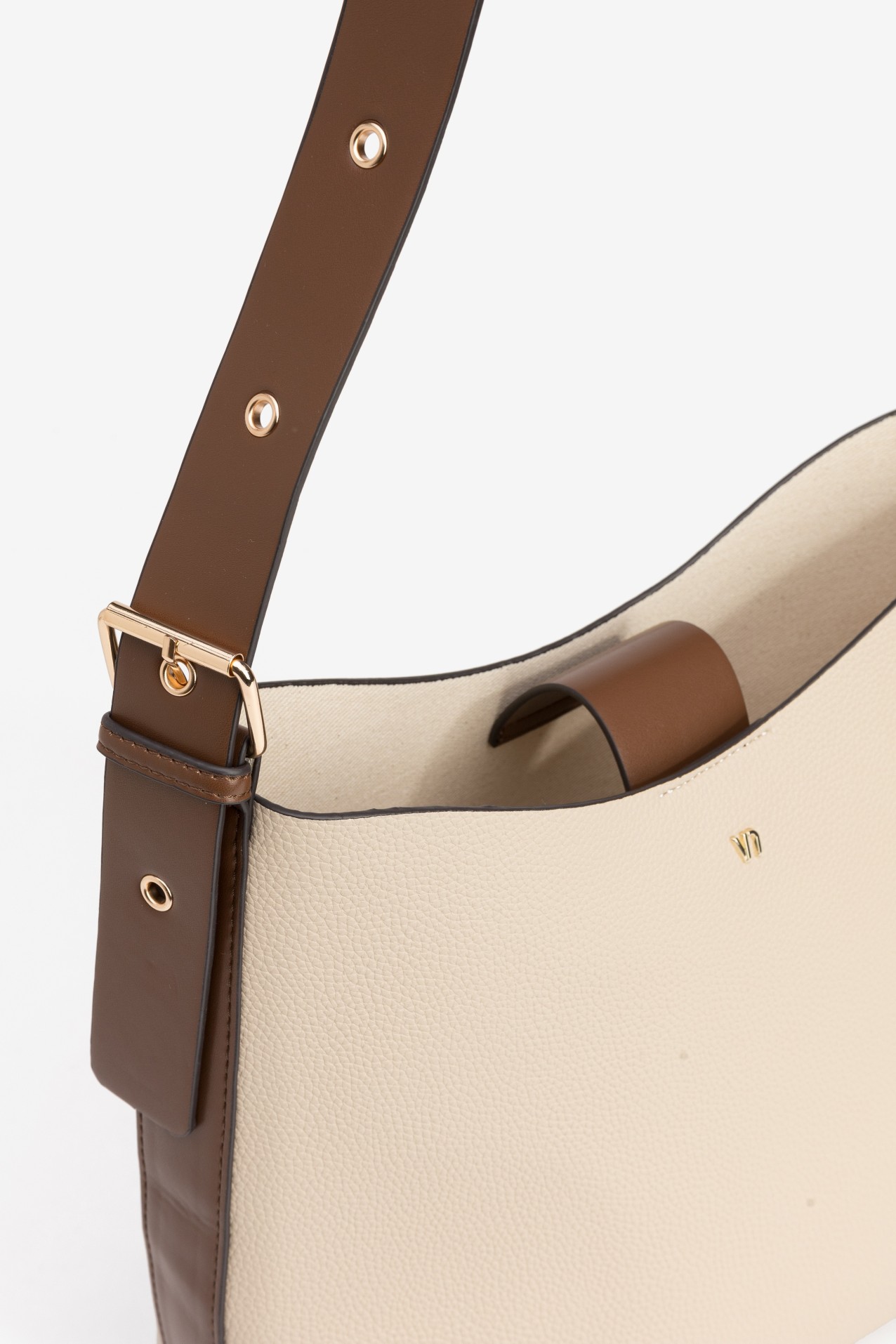 Beige Minimal Shoulder Bag