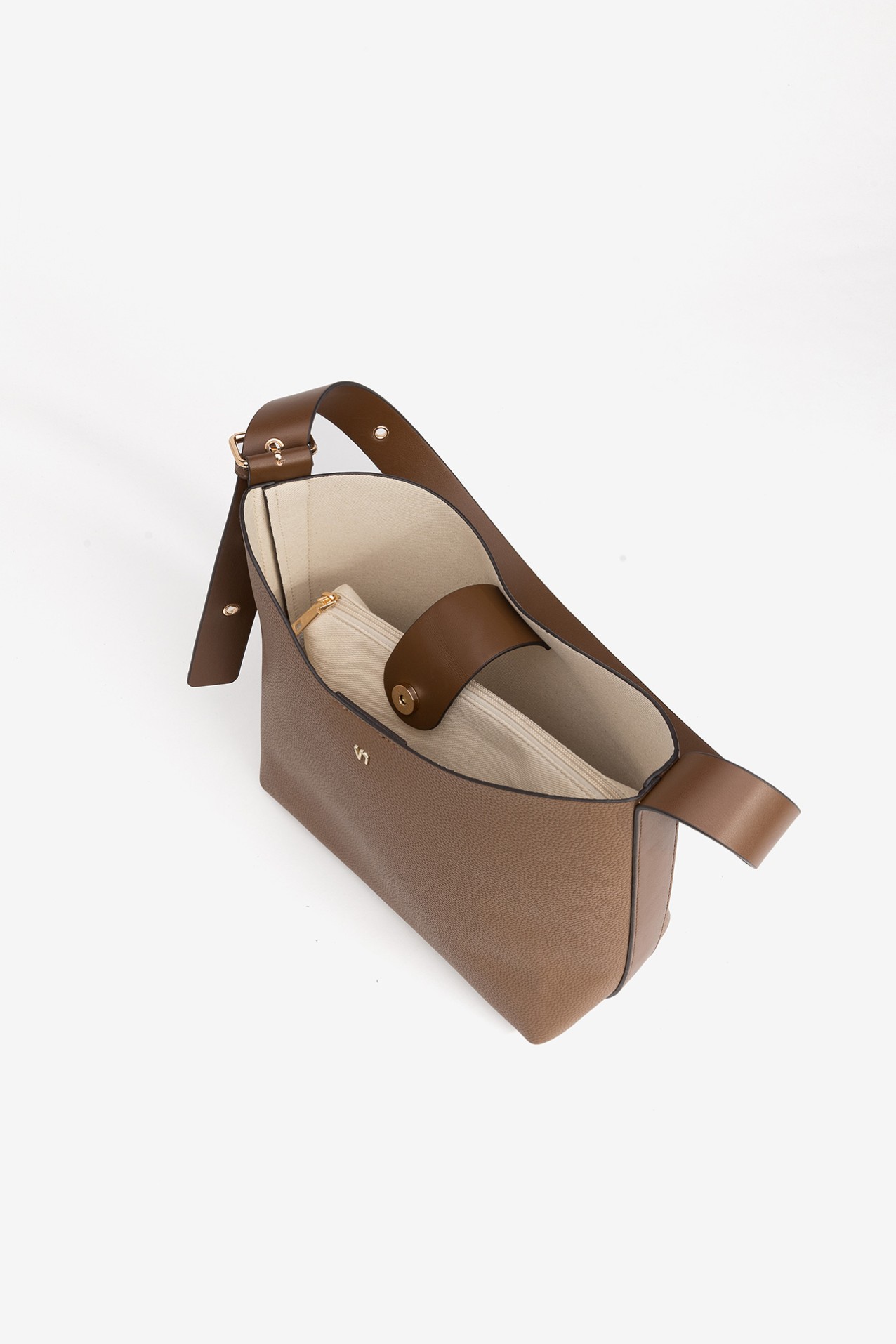 Brown Shoulder Wallet Bag