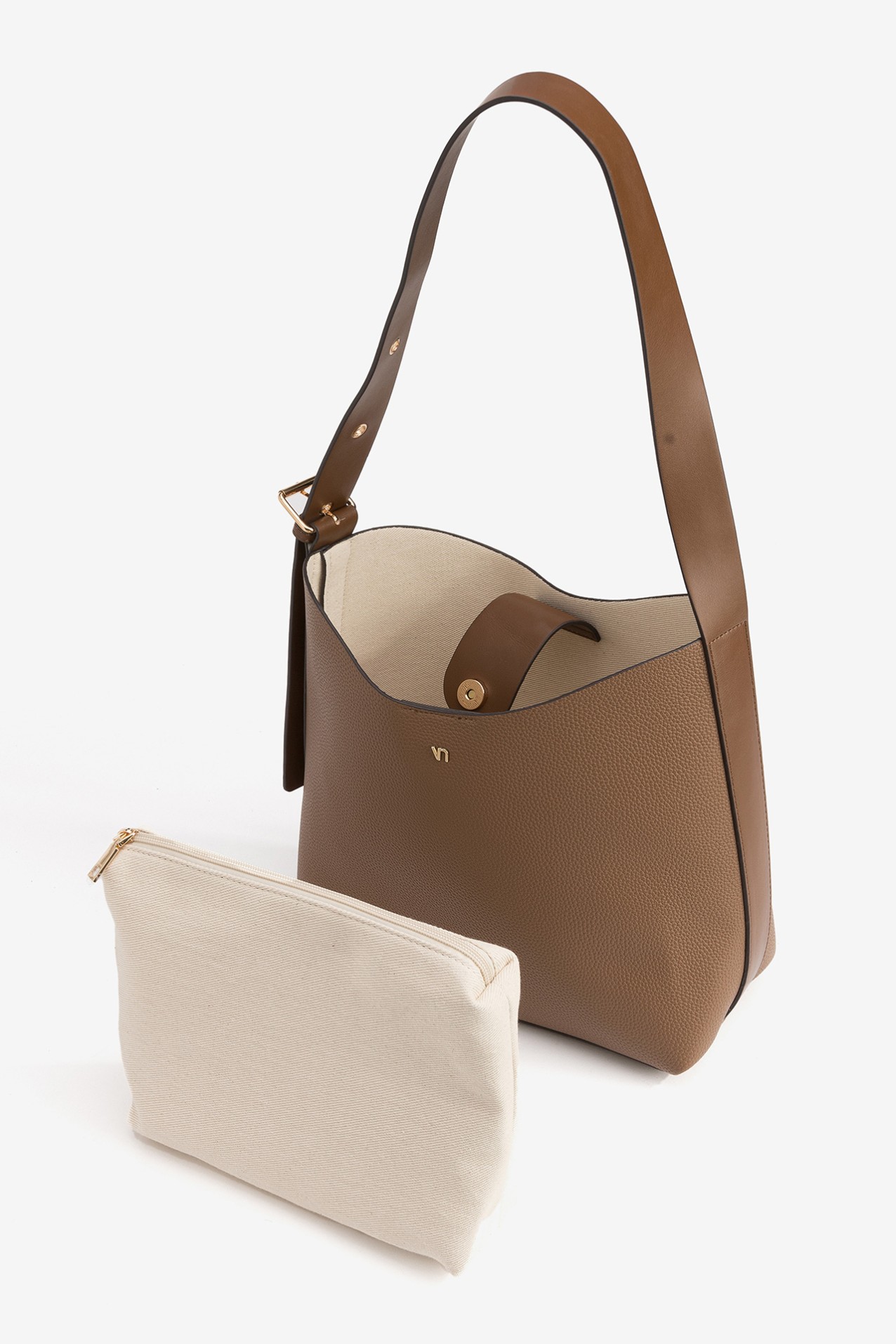 Brown Shoulder Wallet Bag
