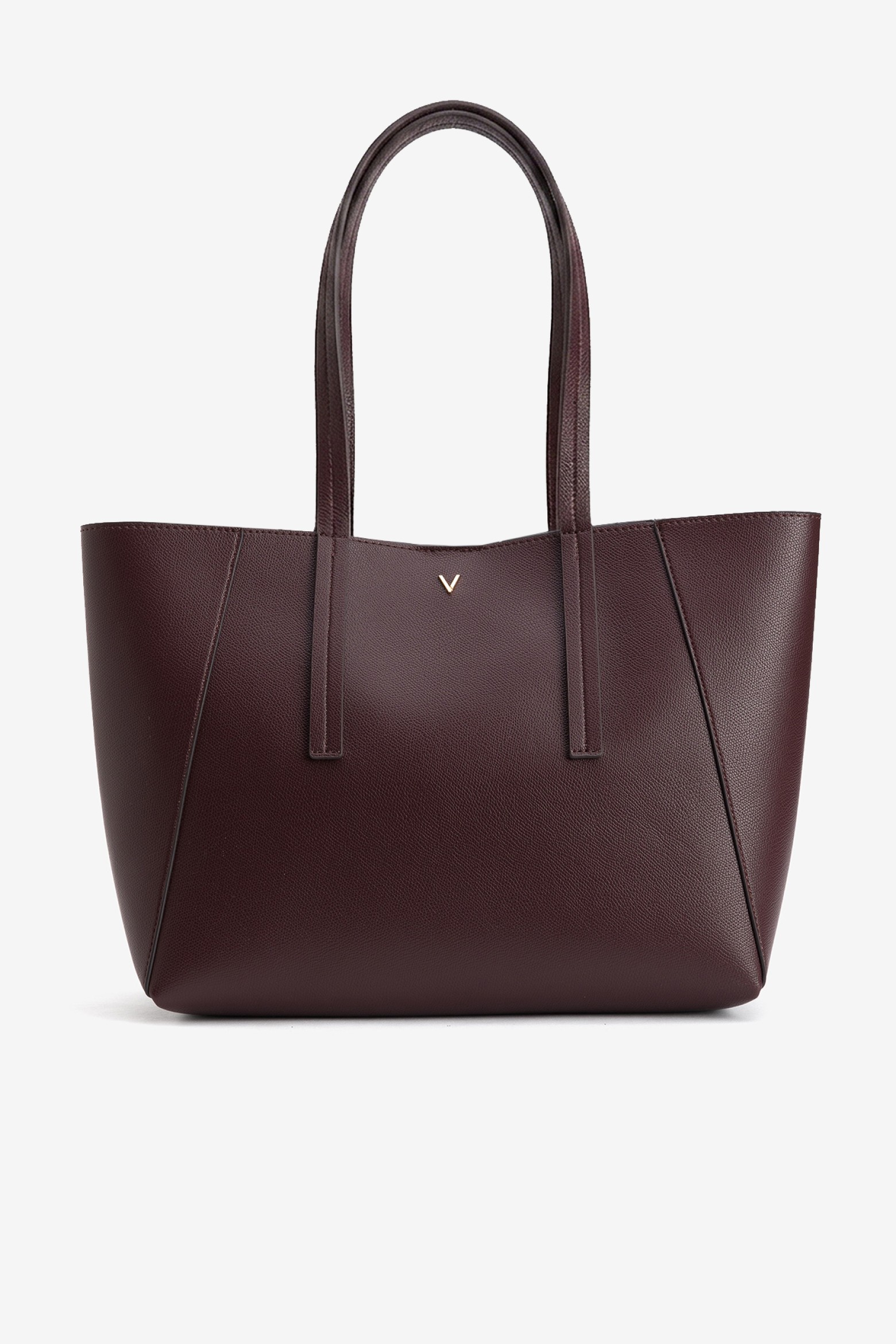 Wide Burgundy Shoulder Tote