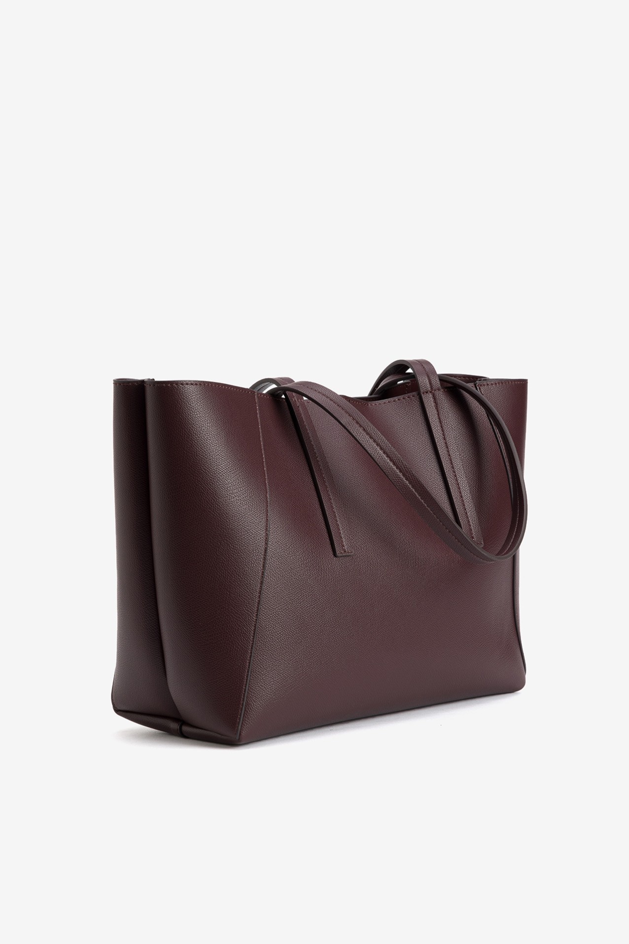 Wide Burgundy Shoulder Tote