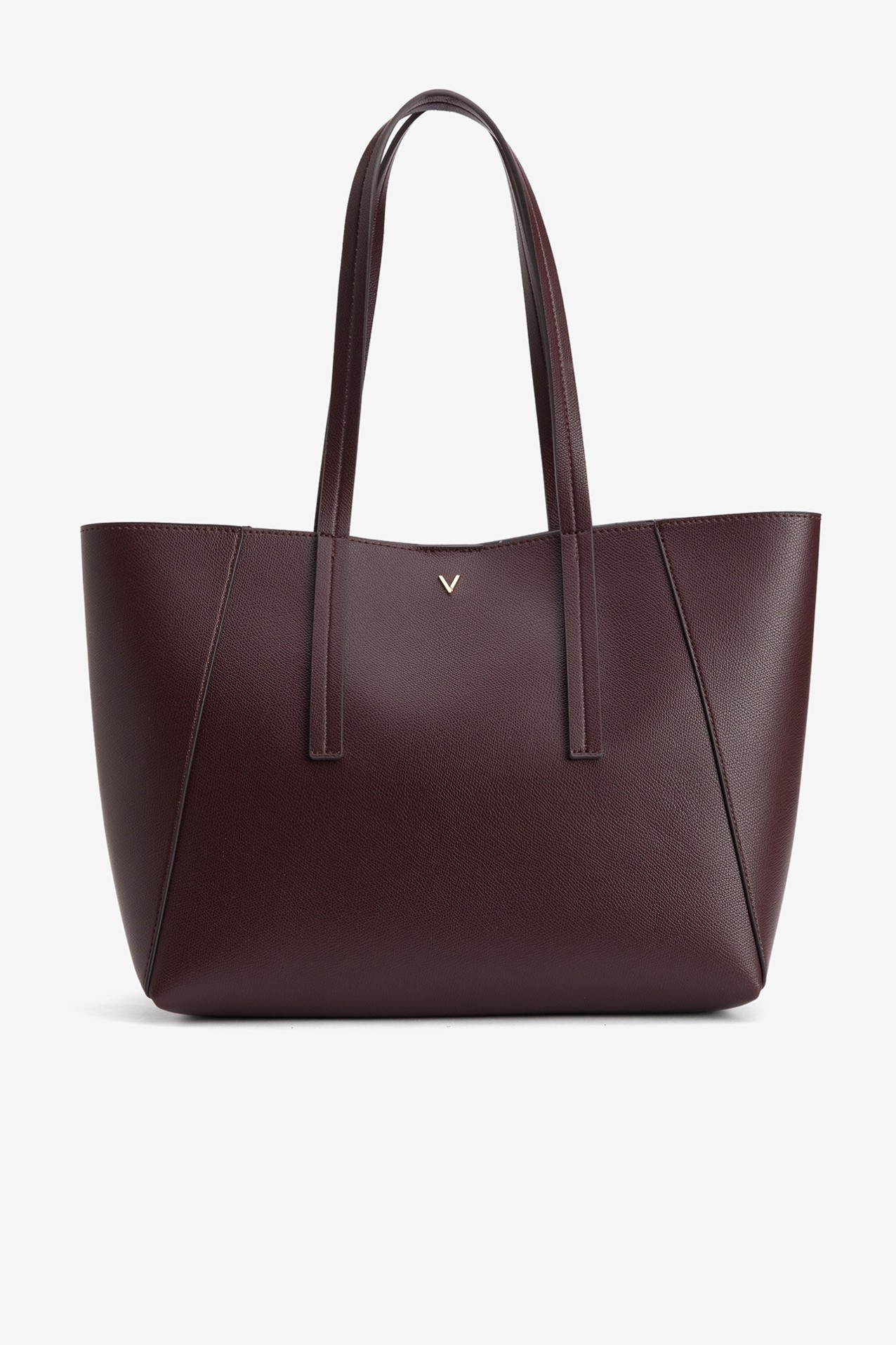 Wide Burgundy Shoulder Tote