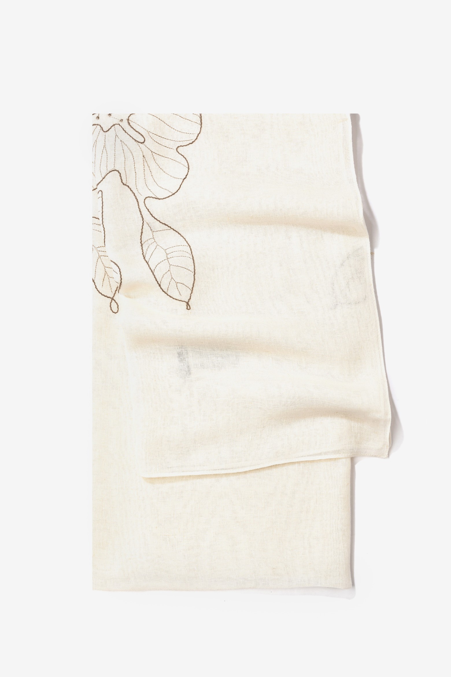 Beige Scarf Floral Detail