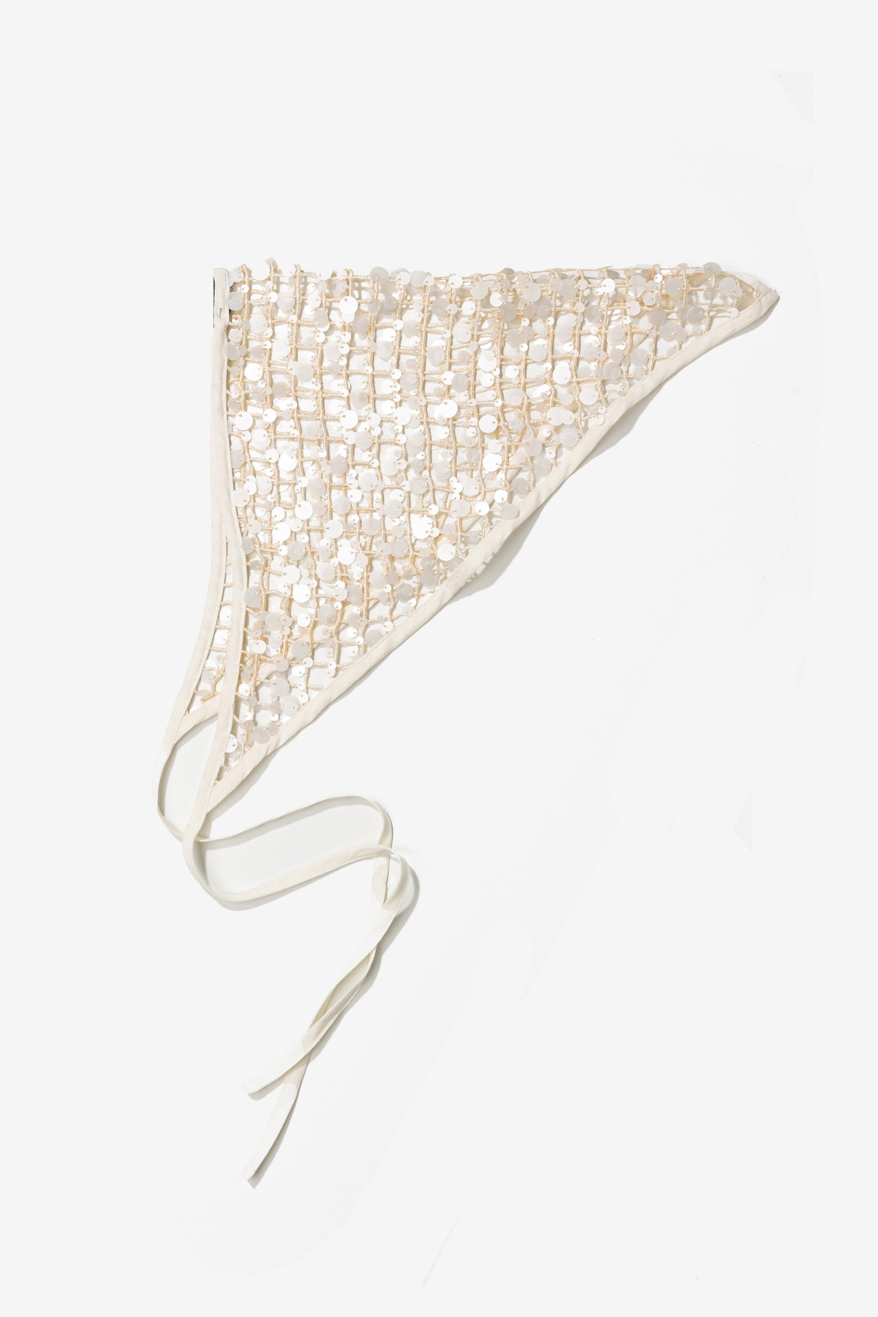 Beige net effect scarf