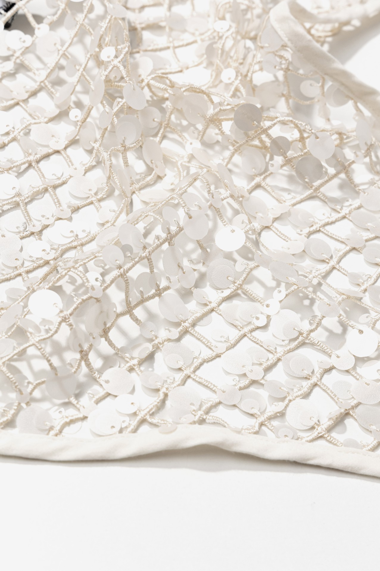 Beige net effect scarf
