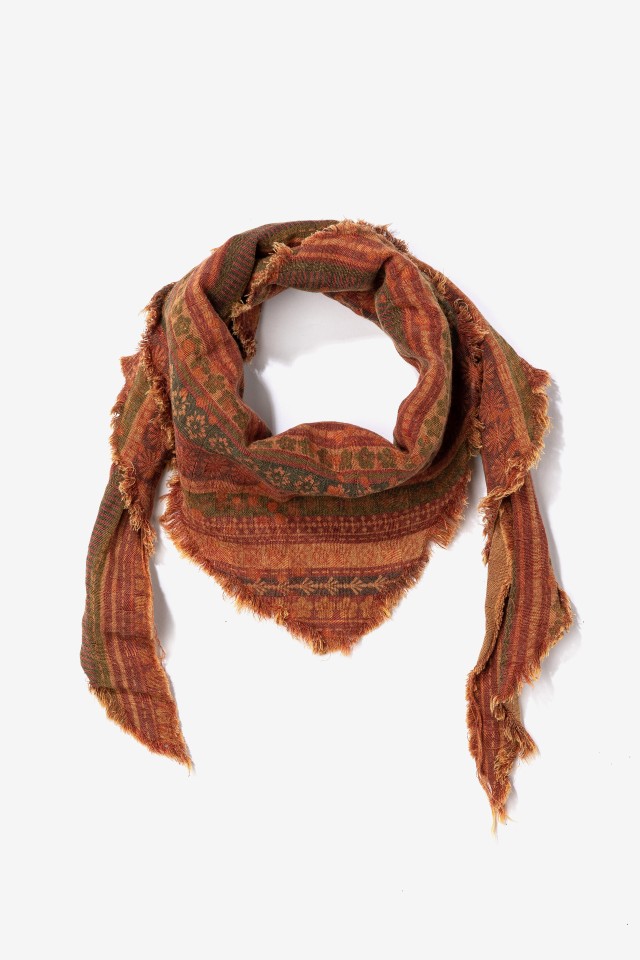 Red Boho Floral Bandana