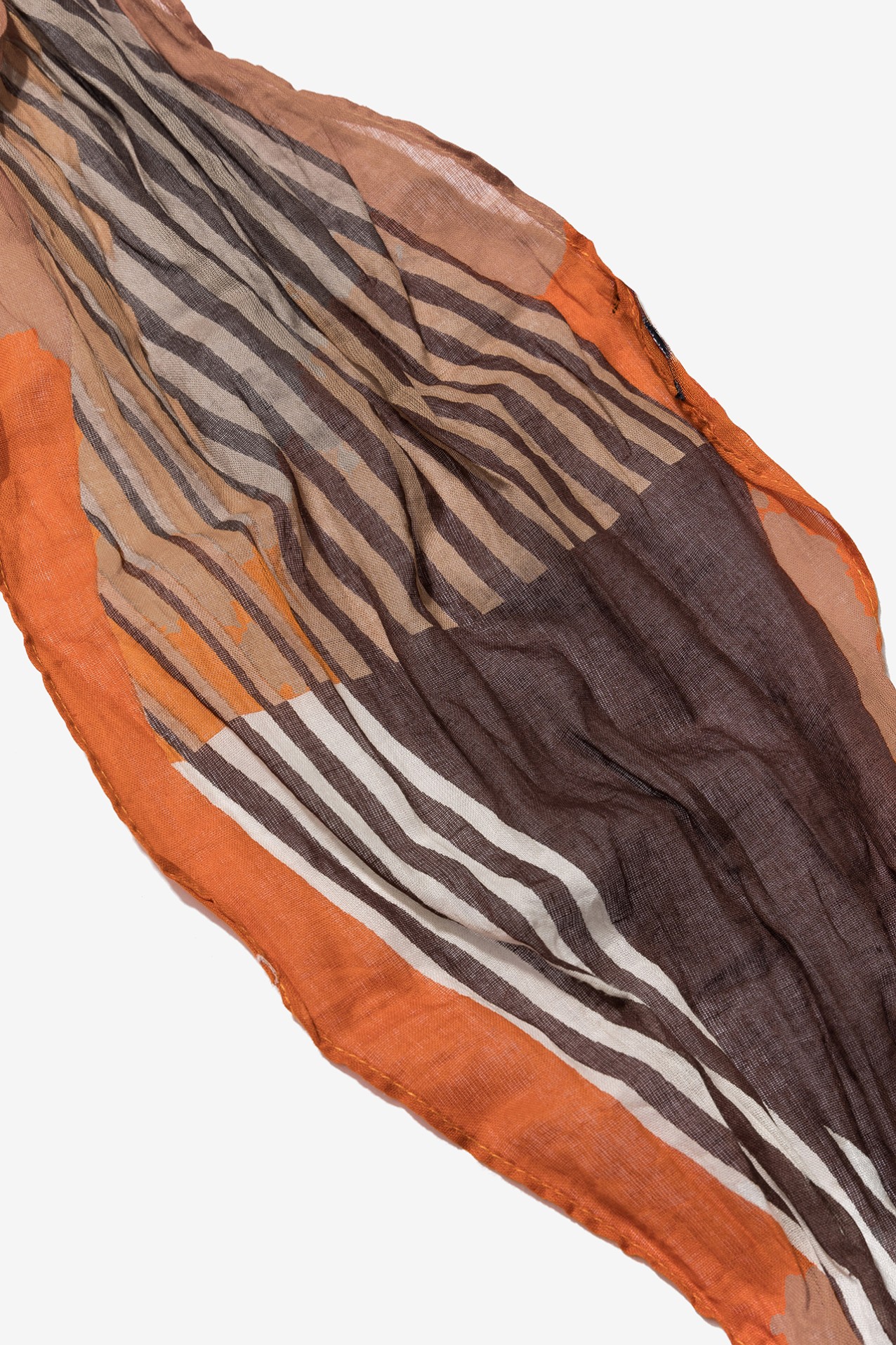 Orange Skinny Striped Bandana