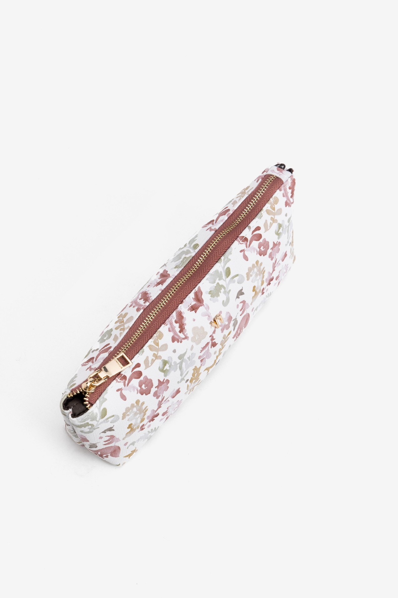 Porta-moedas floral rosa