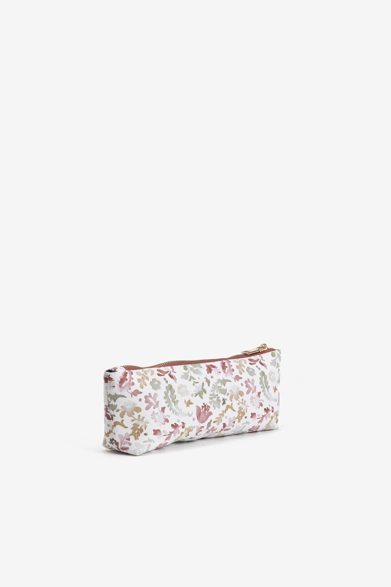 Porta-moedas floral rosa
