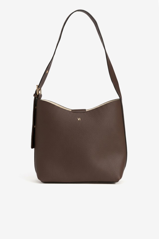 Brown Minimalist Shoulder Bag