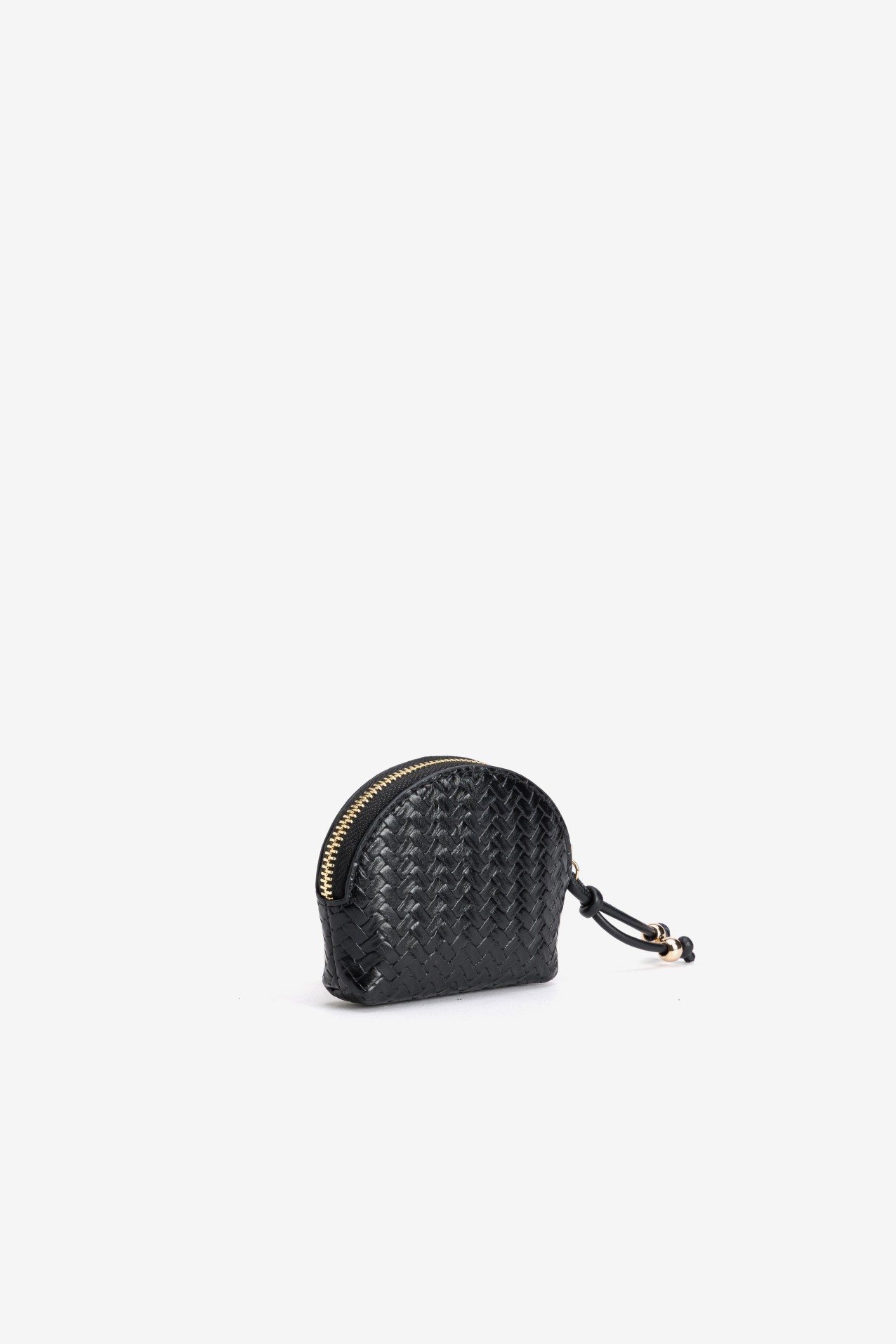 Black Woven Mini Coin Purse