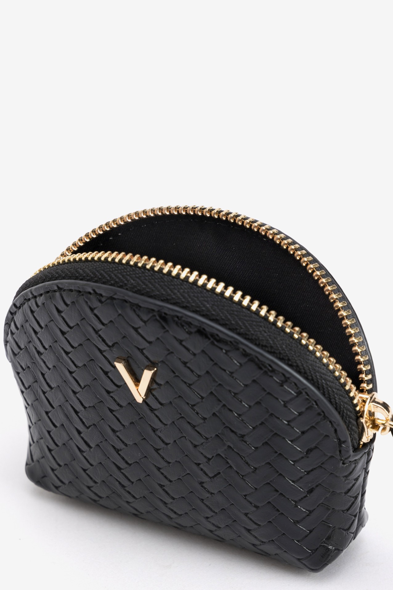 Black Woven Mini Coin Purse
