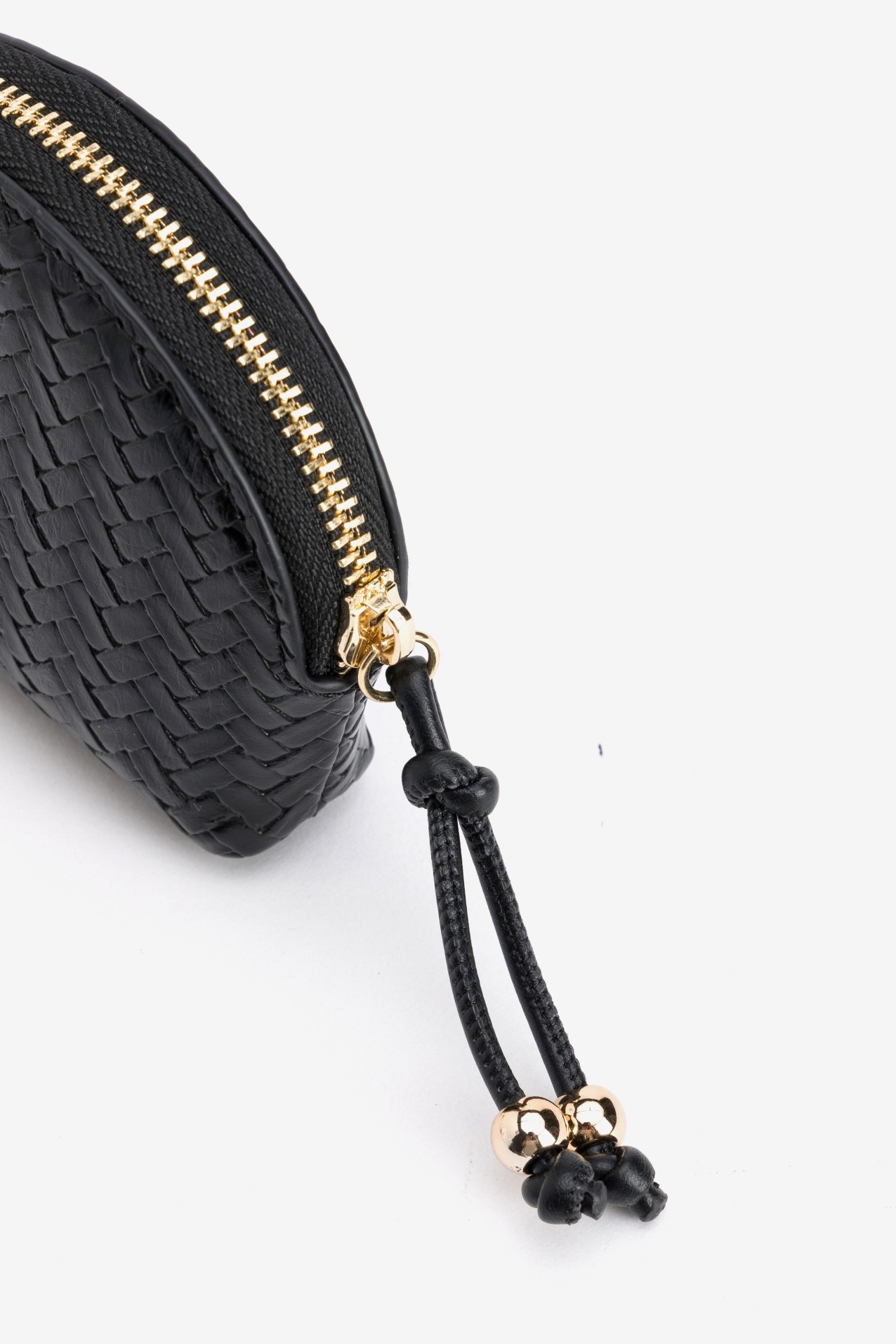 Black Woven Mini Coin Purse