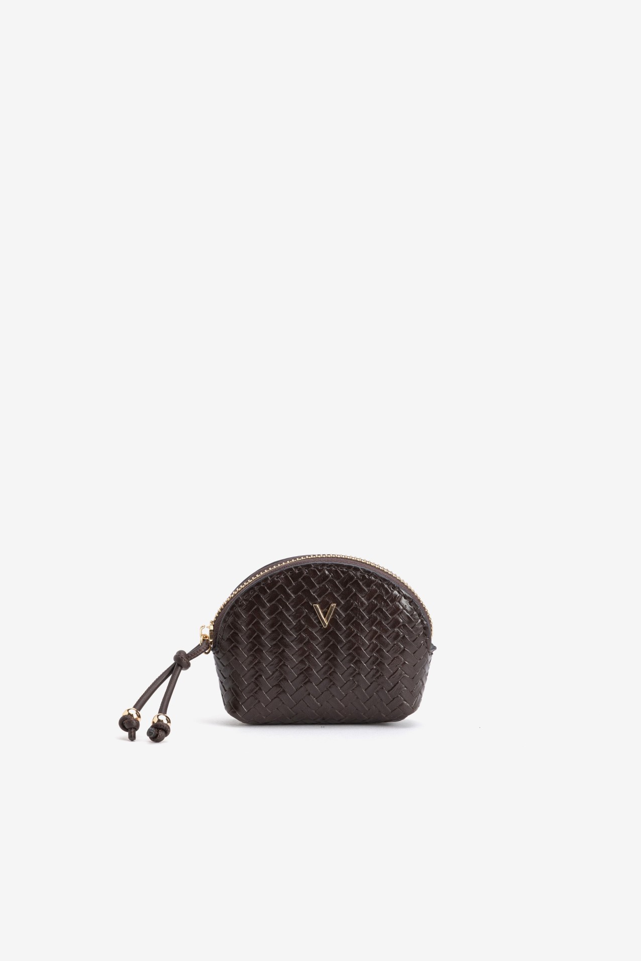 Brown Woven Coin Purse