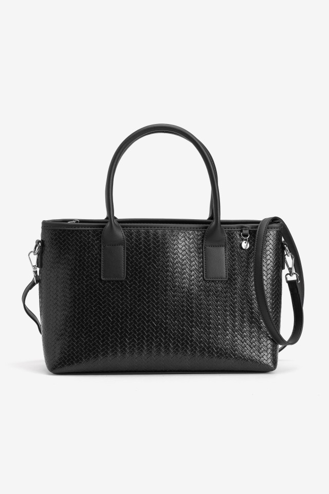 Black Woven Structure Wallet