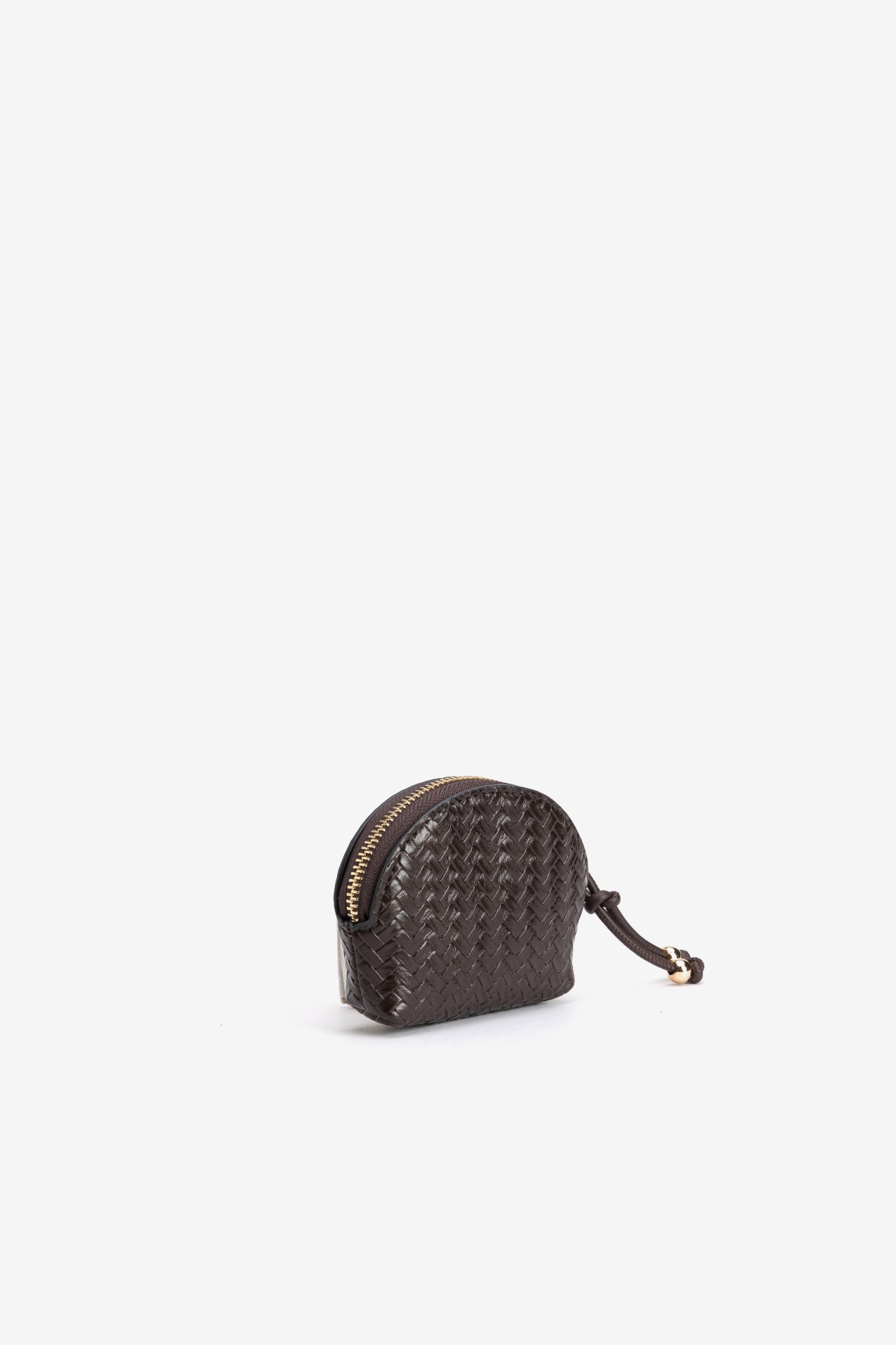 Brown Woven Coin Purse