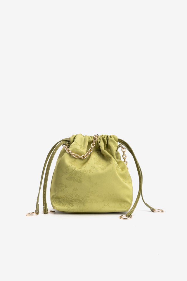 Green Drawstring Party Bag