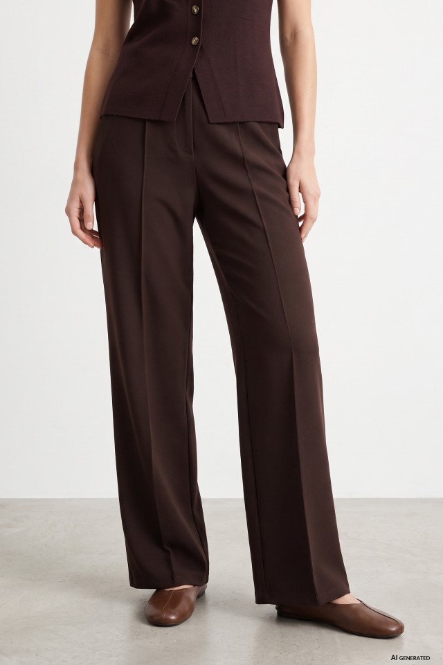 Wide Leg Brown Trousers Wide Leg Brown Trousers
