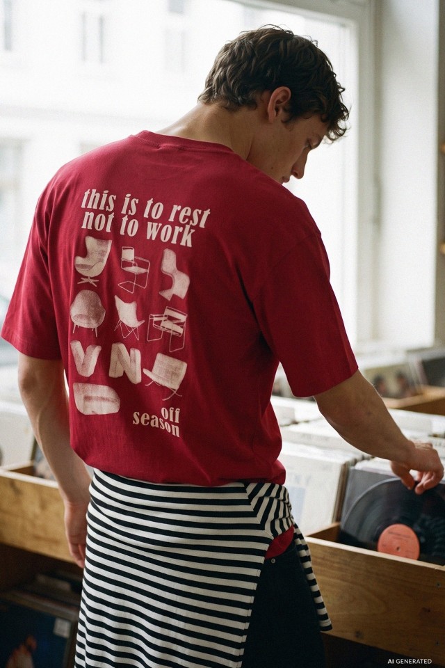 Boxy Dark Red Graphic Tee Boxy Dark Red Graphic Tee