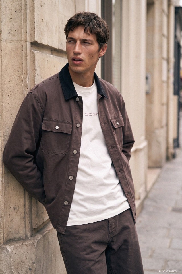 Brown Relaxed Fit Shirt