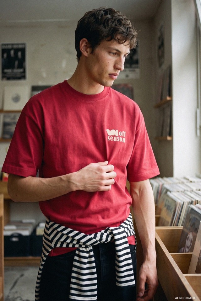 Boxy Dark Red Graphic Tee Boxy Dark Red Graphic Tee