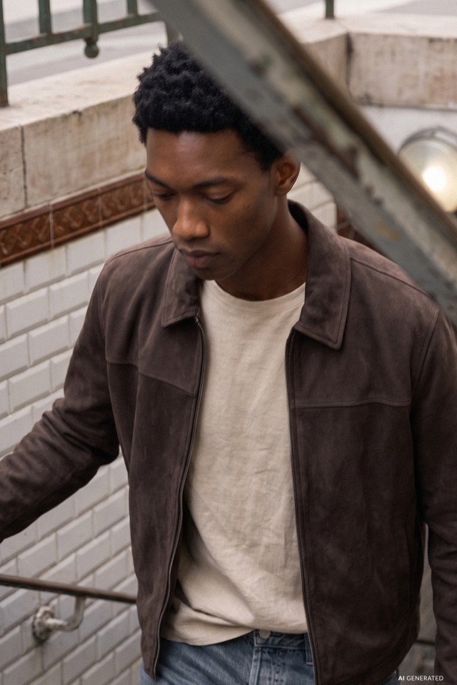 Short Brown Zip Jacket Short Brown Zip Jacket