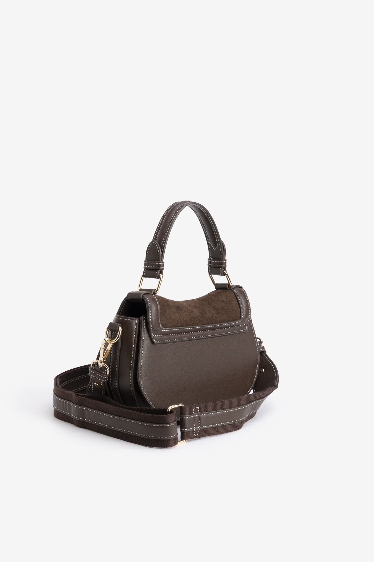 Brown Saddle Shoulder Bag