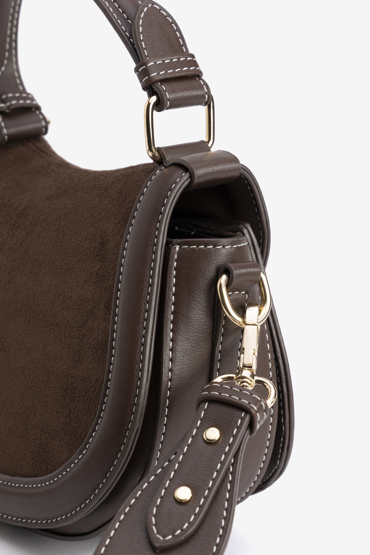 Brown Saddle Shoulder Bag