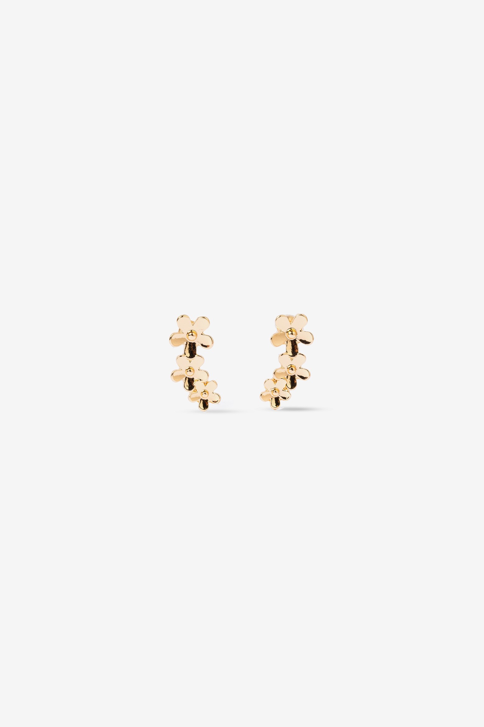 Golden Flower Stud Earrings