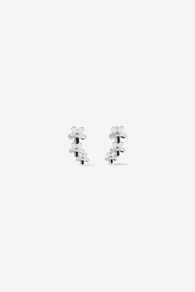 Silver Flower Earrings