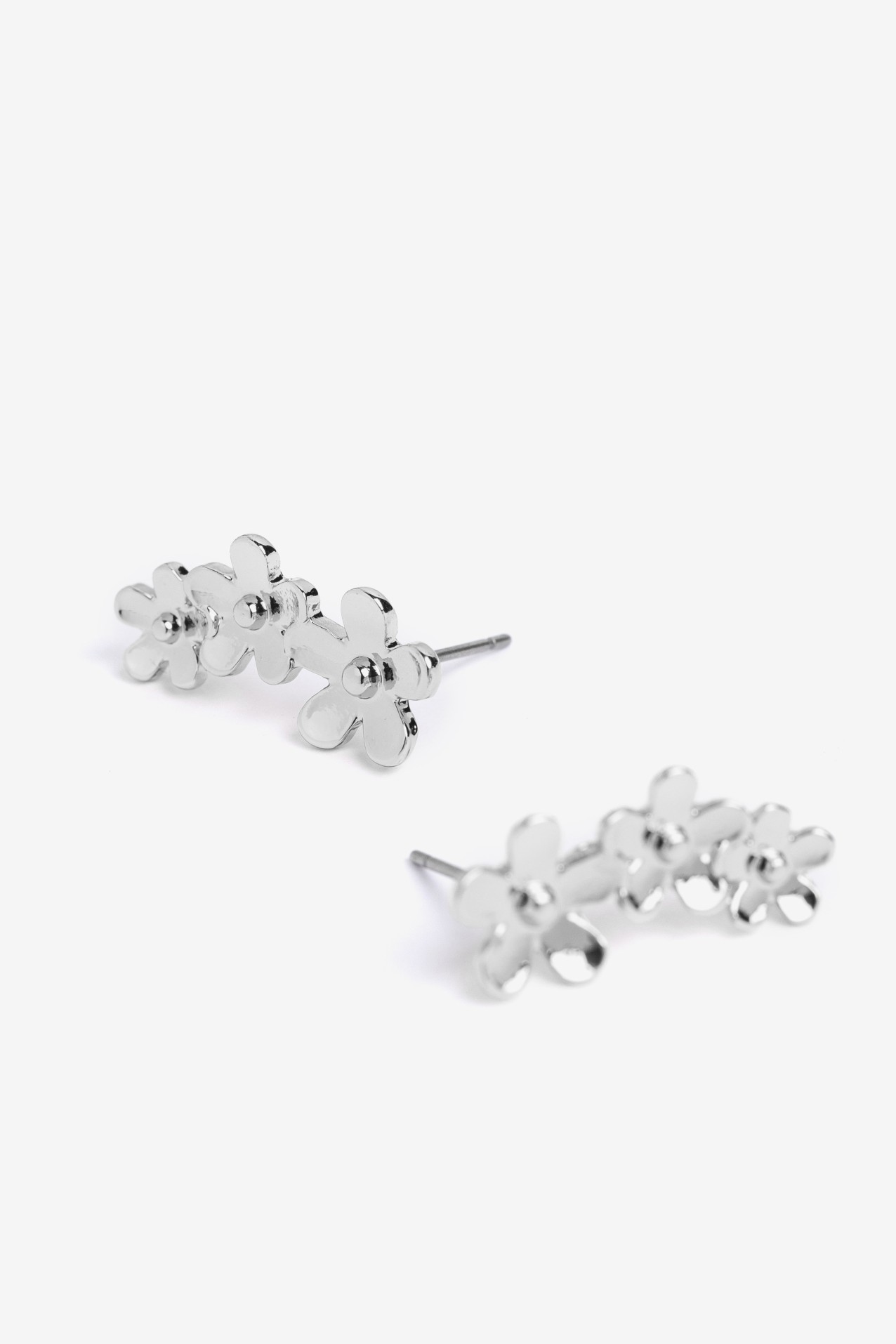 Silver Flower Earrings