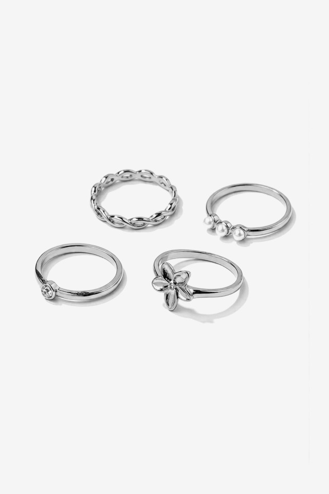 Set of Silver Rings