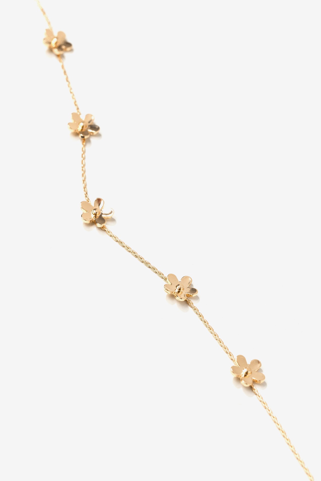 Gold Flower Chain Necklace