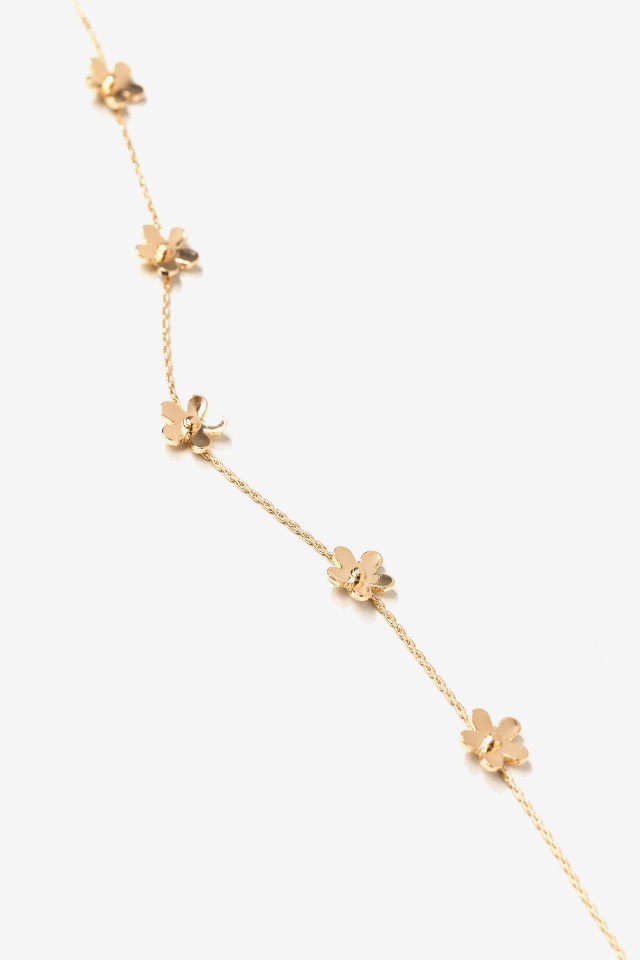 Collar dorado minimalista flores Collar dorado minimalista flores