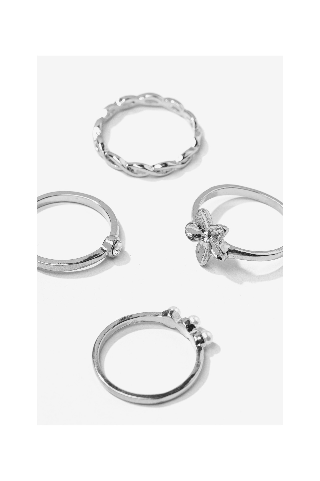 Set of Silver Rings