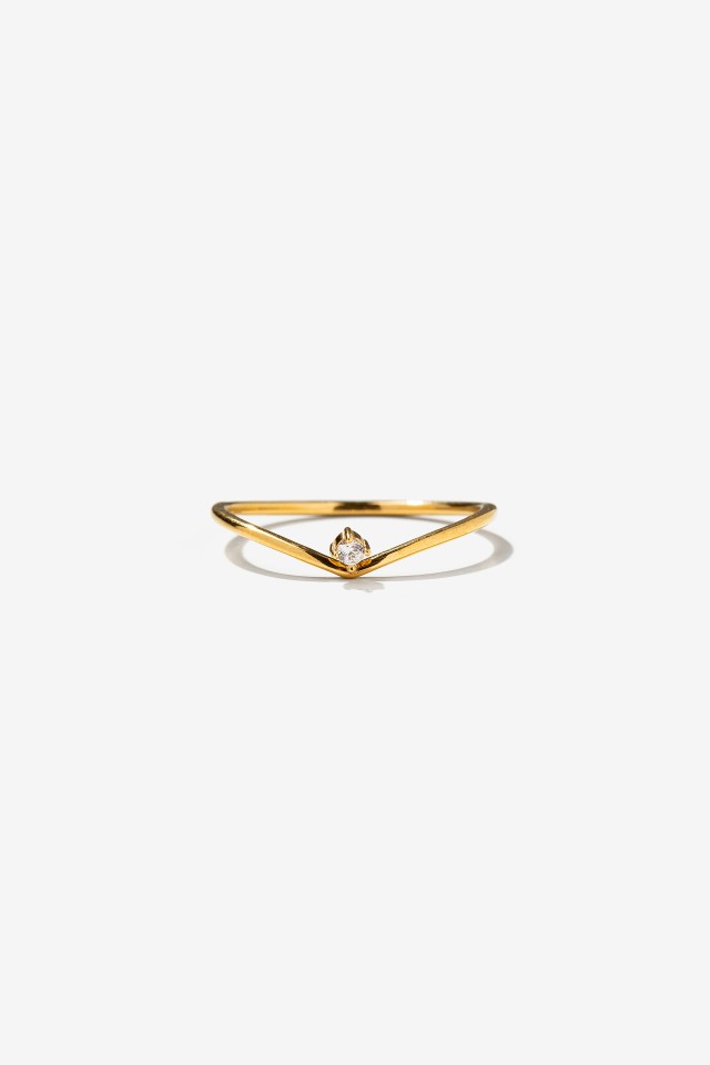 Stainless Steel Ring with Gemstones