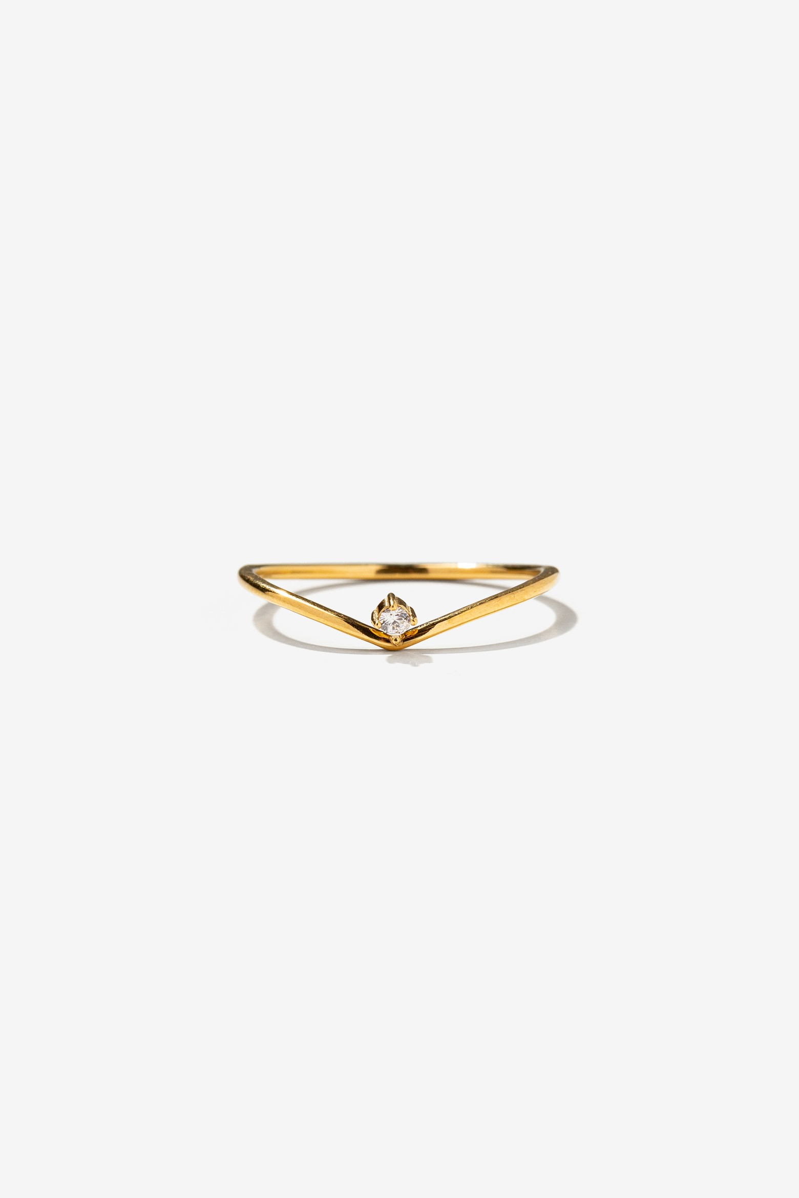 Stainless Steel Ring with Gemstones
