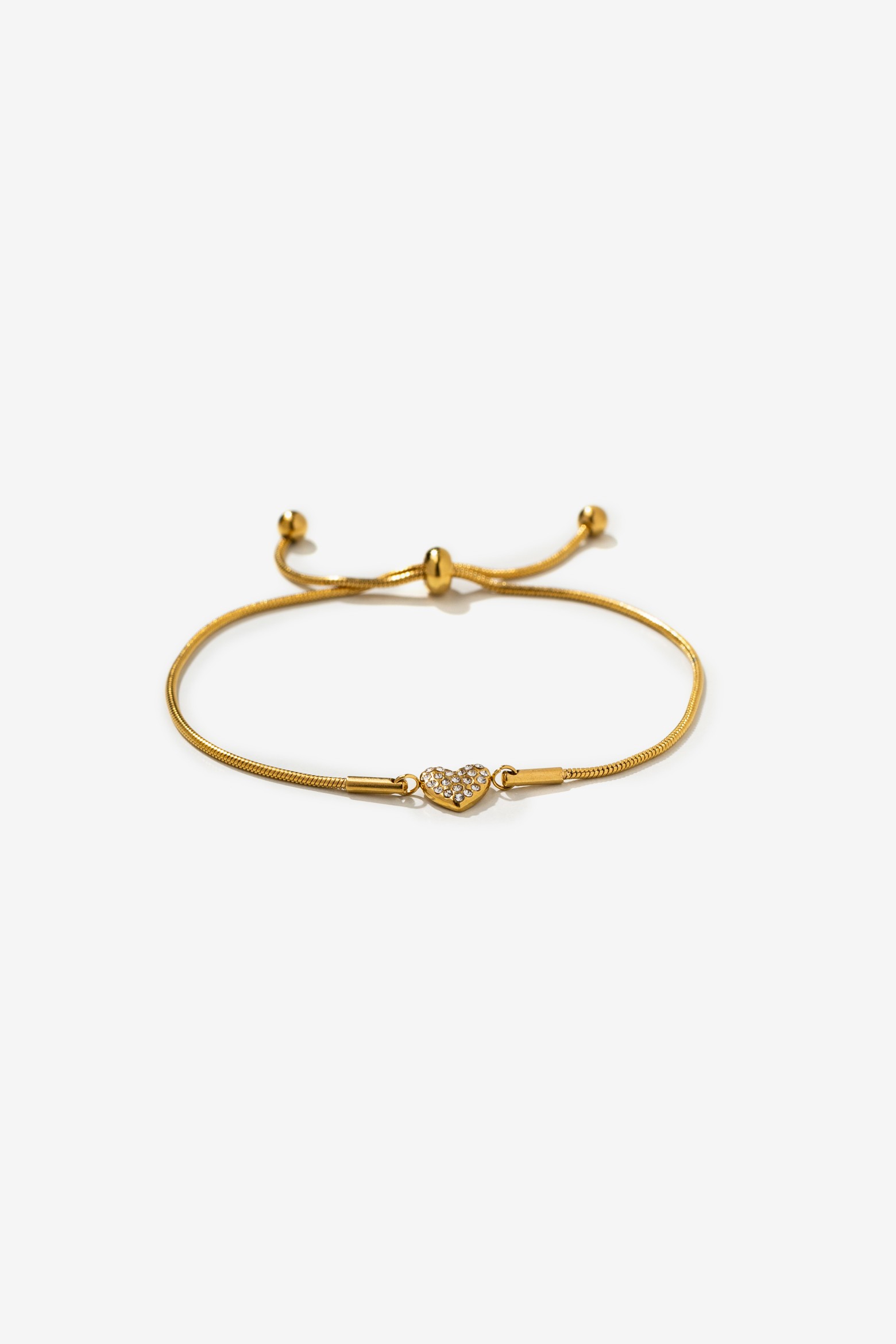 Shiny Stainless Steel Heart Bracelet