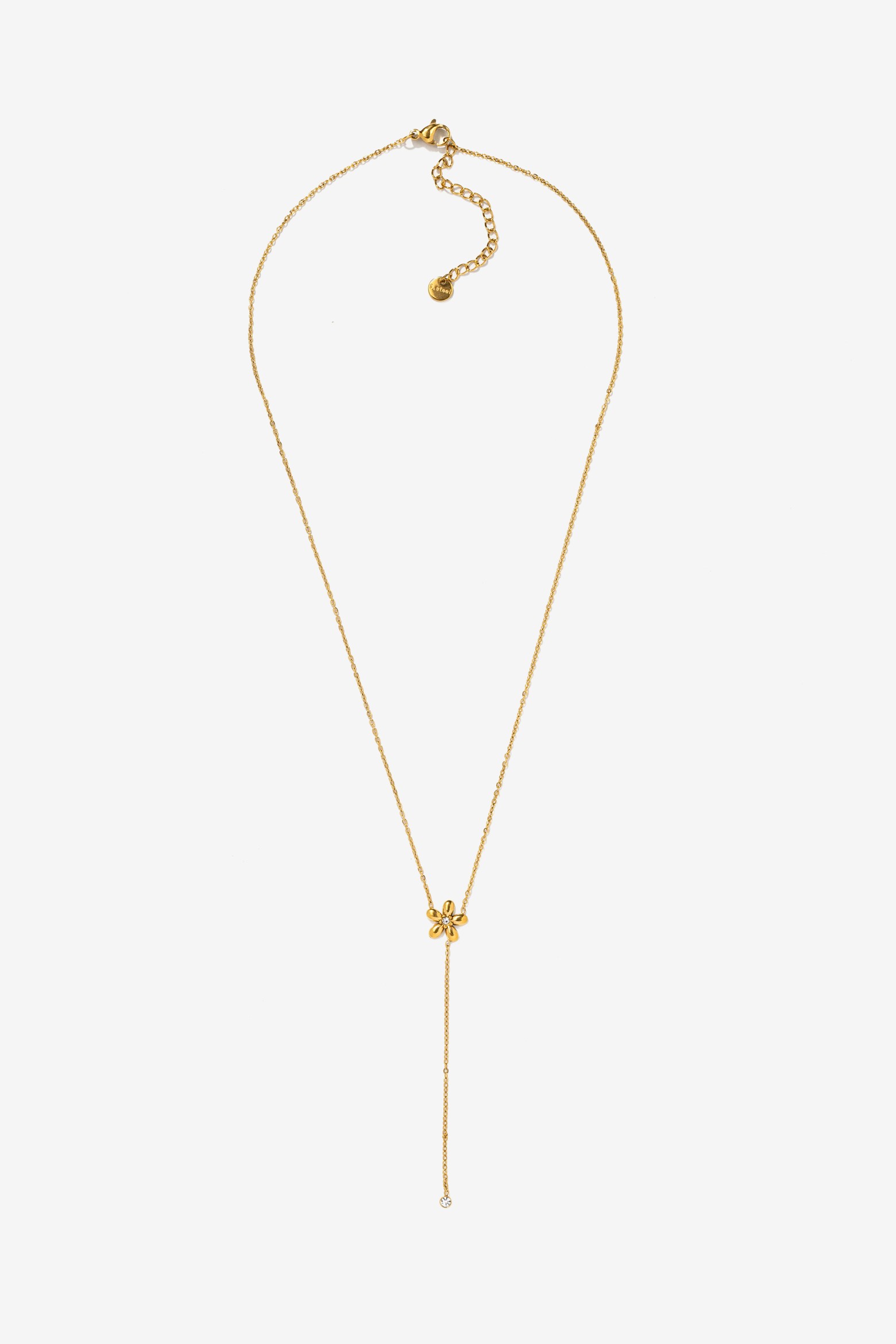 Collar dorado flor central